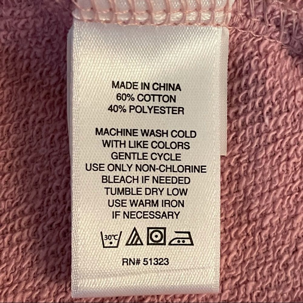 1.STATE Pink Loop Back Terry Top - Picture 5 of 6